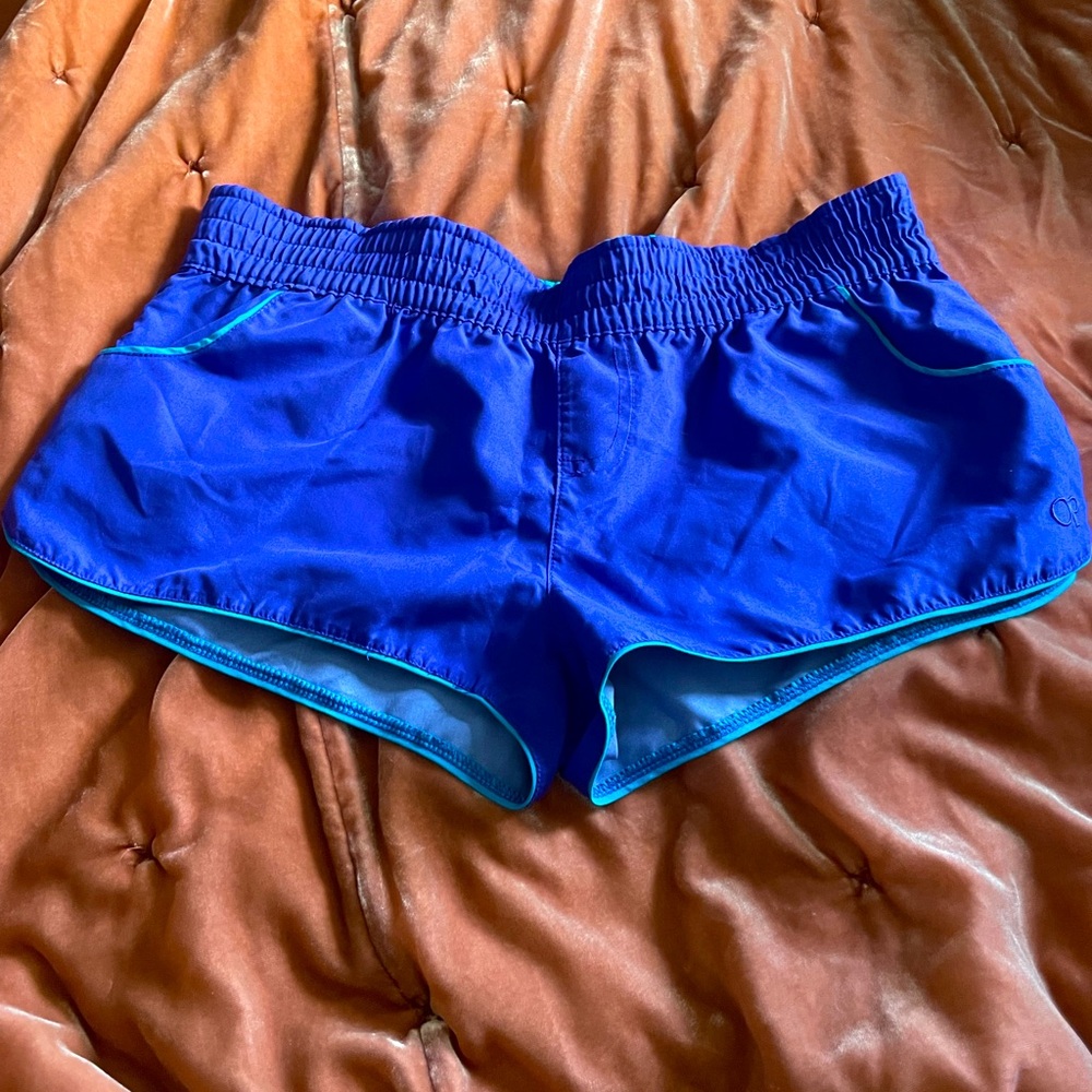 OP purple and blue water shorts